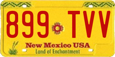 NM license plate 899TVV