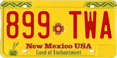 NM license plate 899TWA