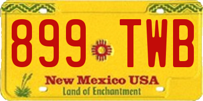 NM license plate 899TWB