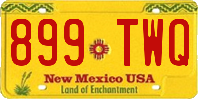 NM license plate 899TWQ