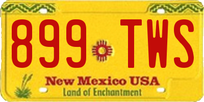 NM license plate 899TWS