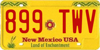 NM license plate 899TWV