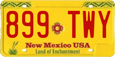 NM license plate 899TWY