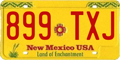 NM license plate 899TXJ