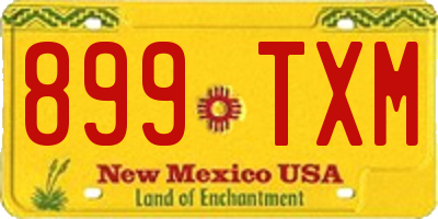 NM license plate 899TXM