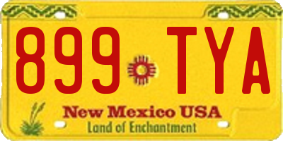 NM license plate 899TYA