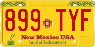 NM license plate 899TYF