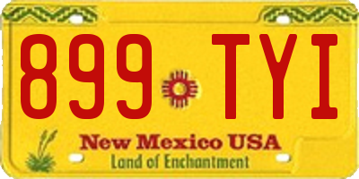 NM license plate 899TYI