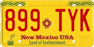 NM license plate 899TYK