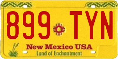 NM license plate 899TYN