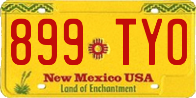 NM license plate 899TYO