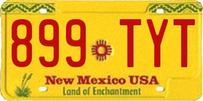 NM license plate 899TYT