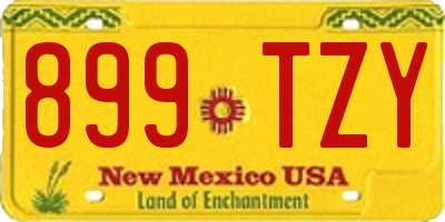 NM license plate 899TZY