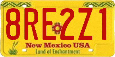 NM license plate 8RE2Z1