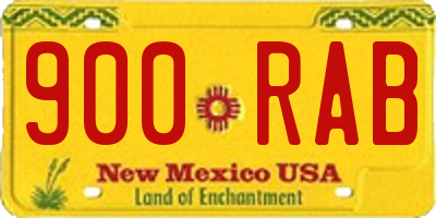 NM license plate 900RAB