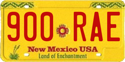 NM license plate 900RAE