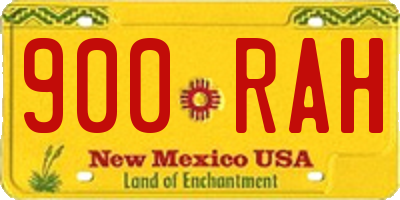 NM license plate 900RAH