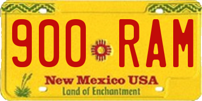 NM license plate 900RAM