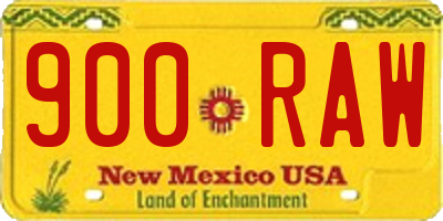 NM license plate 900RAW