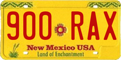 NM license plate 900RAX