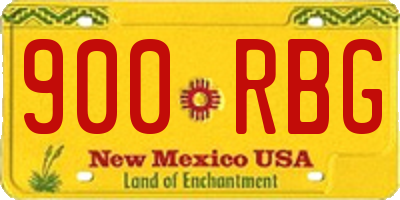 NM license plate 900RBG