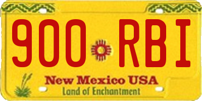 NM license plate 900RBI