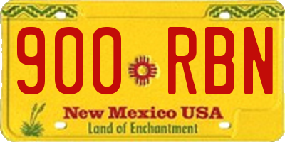 NM license plate 900RBN