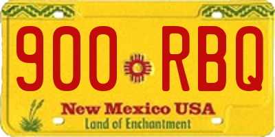 NM license plate 900RBQ
