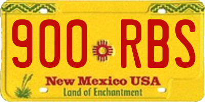NM license plate 900RBS