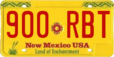 NM license plate 900RBT