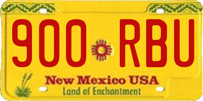 NM license plate 900RBU