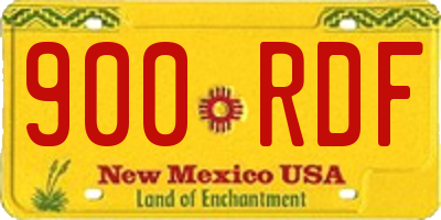 NM license plate 900RDF