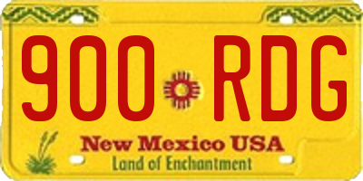 NM license plate 900RDG