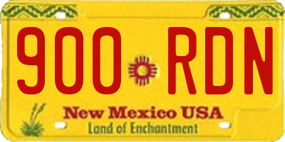 NM license plate 900RDN