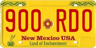 NM license plate 900RDO