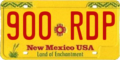 NM license plate 900RDP
