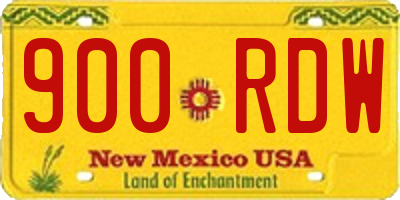 NM license plate 900RDW