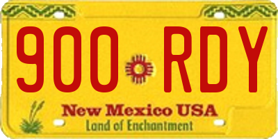 NM license plate 900RDY