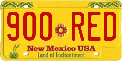NM license plate 900RED