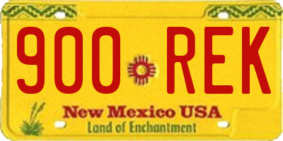 NM license plate 900REK