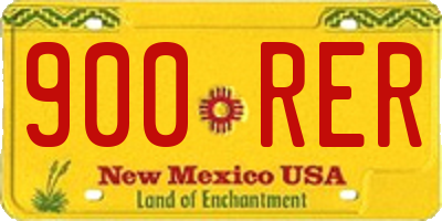 NM license plate 900RER