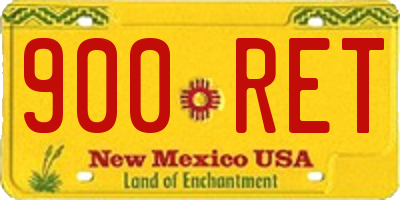 NM license plate 900RET