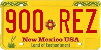 NM license plate 900REZ