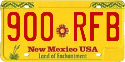 NM license plate 900RFB