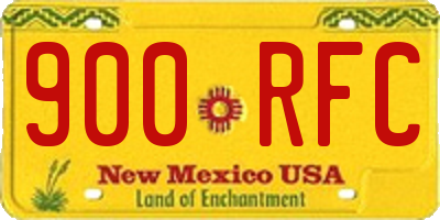 NM license plate 900RFC