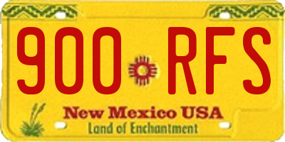 NM license plate 900RFS