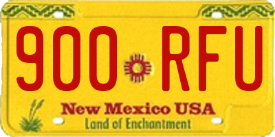 NM license plate 900RFU