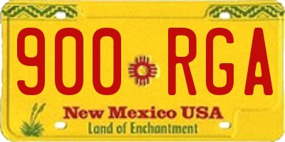 NM license plate 900RGA