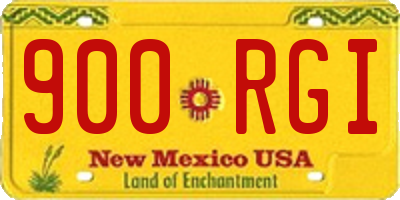 NM license plate 900RGI