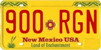NM license plate 900RGN